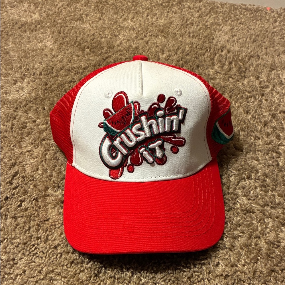Red and White Crushin' It Trucker Hat